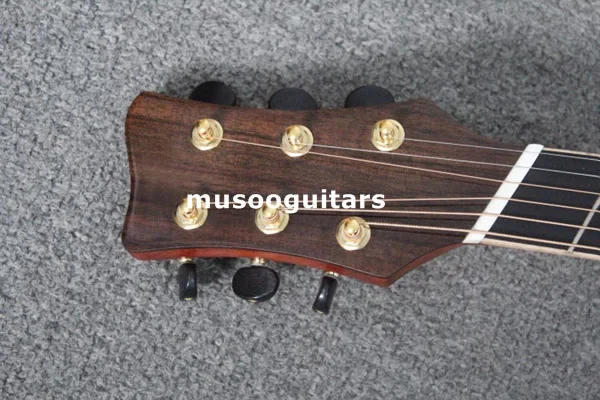 Пользовательский логотип fanned fret все Акустическая гитара из массива с чехлом