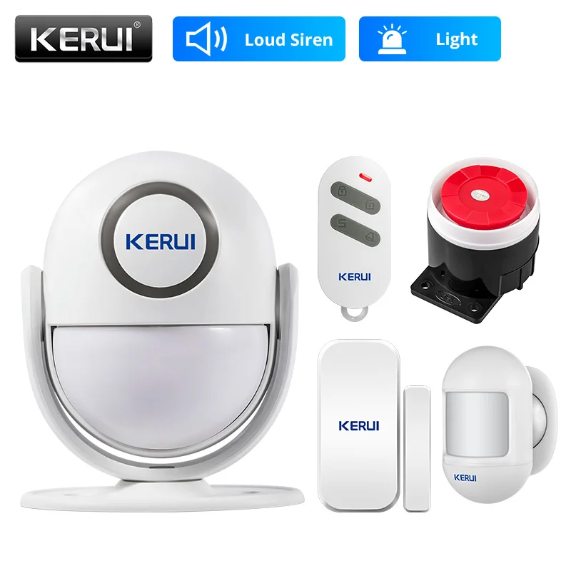KERUI P6 120dB Motion PIR Home Security Alarm System Siren Door Sensor Detector 
