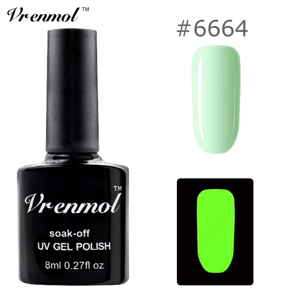 N Лак для ногтей nagellak нетоксичный лак для ногтей 18 флюоресцентные цвета неоновый светящийся гель лак для ногтей tPTo Gvernis полуперманентный УФ - Цвет: N