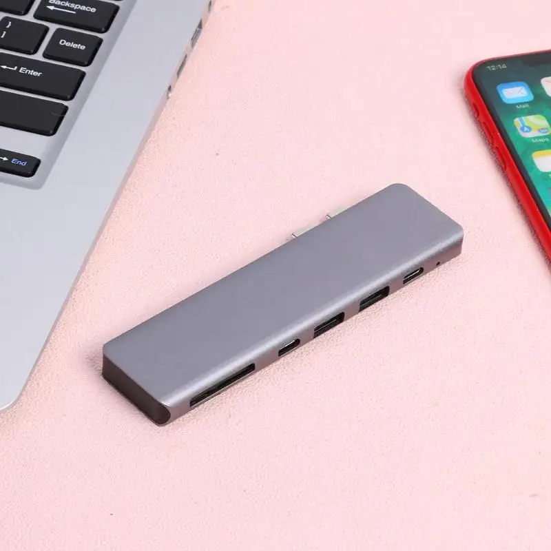 Двойной usb type C конвертер в 4K HDMI USB C USB 3,0 TF карта памяти Встроенный чип-преобразователь Plug and проигрыватель адаптер