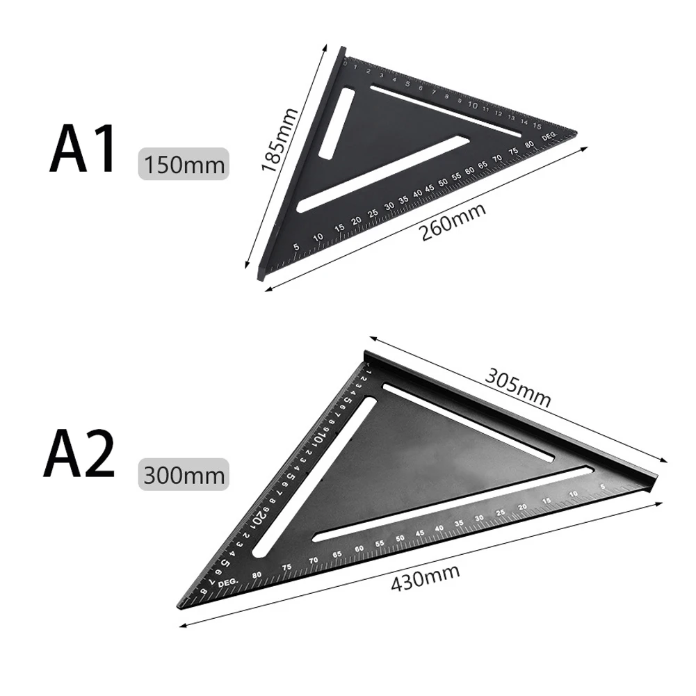 Треугольный транспортир с линейкой для DIY деревообрабатывающий инструмент для измерения быстрого чтения макет датчик алюминиевый сплав