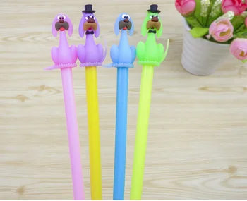 

100pcs/Lot Wholesale Gel Pen Korean Creative Puppy Dog Neutral Pen 0.5mm Black Office Stationery Writing Supplies GP857
