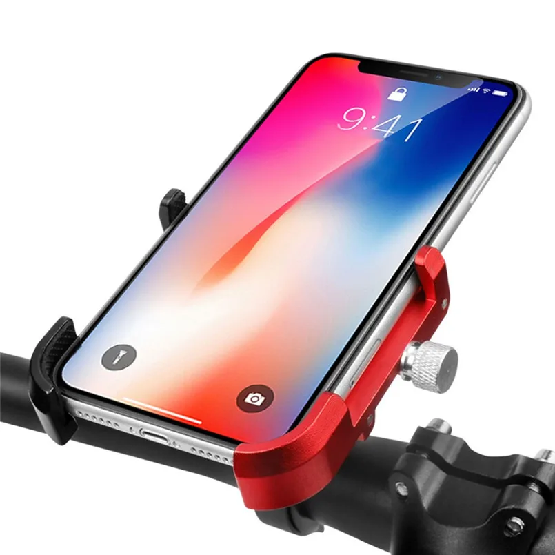 Bicycle Phone Mount Aluminum Bike Phone Holder Shockproof Fixing Bracket 8.5×8×5.5cm Bike Phone Holder 40DEC050208