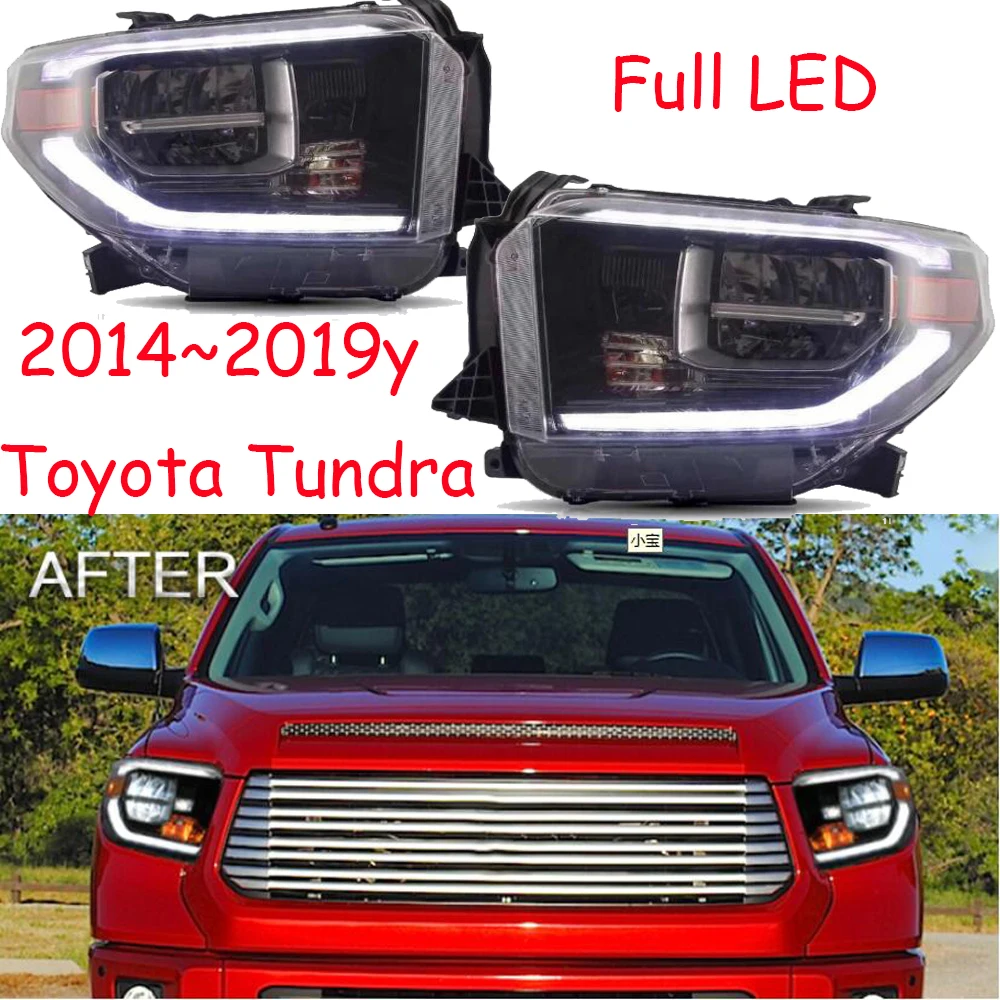 Автомобильный бампер головной светильник Tundra Дневной 2014 ~ 2019y DRL автомобильные