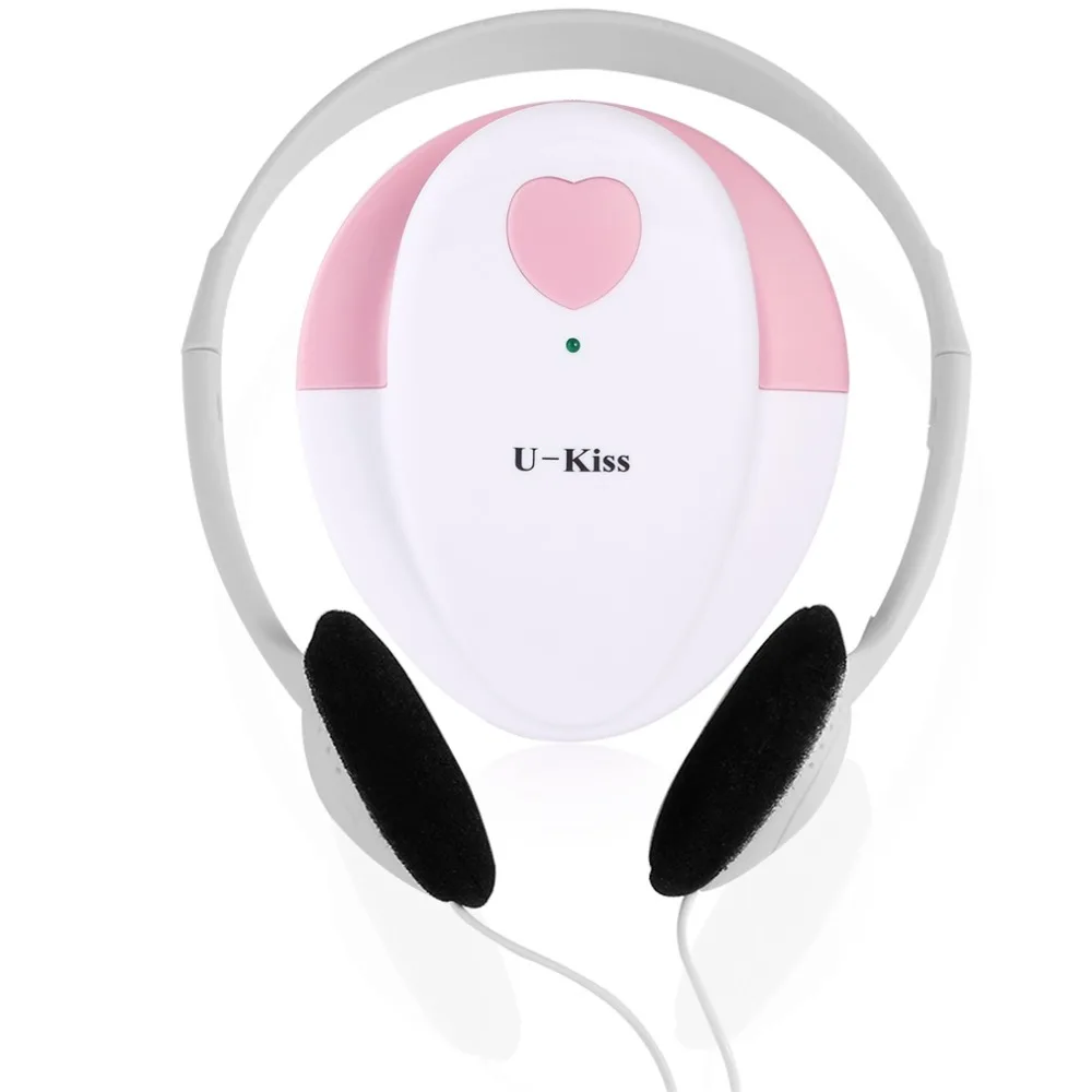

hot Pink Safe & Portable Baby Fetal Doppler Angel Sound Heart Rate Monitor Detector with Headphone Ideal for Home Use