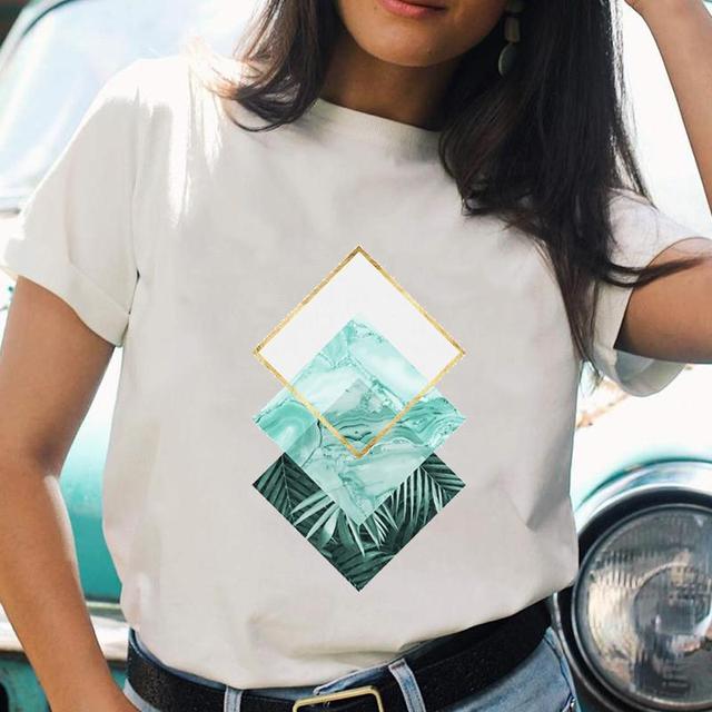 Cartoon Casual Printing T-shirts Regular Ladies T Top Shirt Print Female Graphic Fashion Tee O-neck Short Sleeve T-Shirt