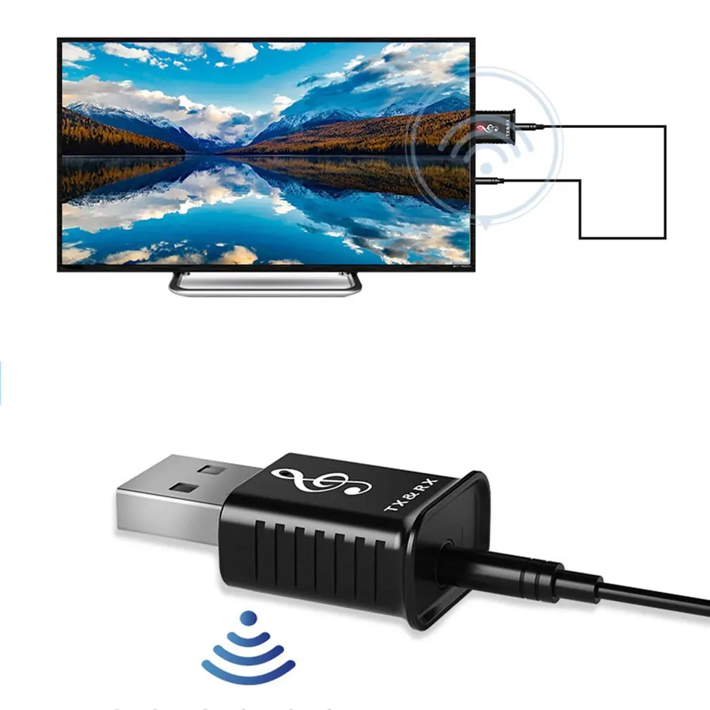 2 In 1 Usb 5.0 Wireless Dongle Adapter For Pc Speaker Computer Mouse Wireless Audio Music Receiver Transmitter