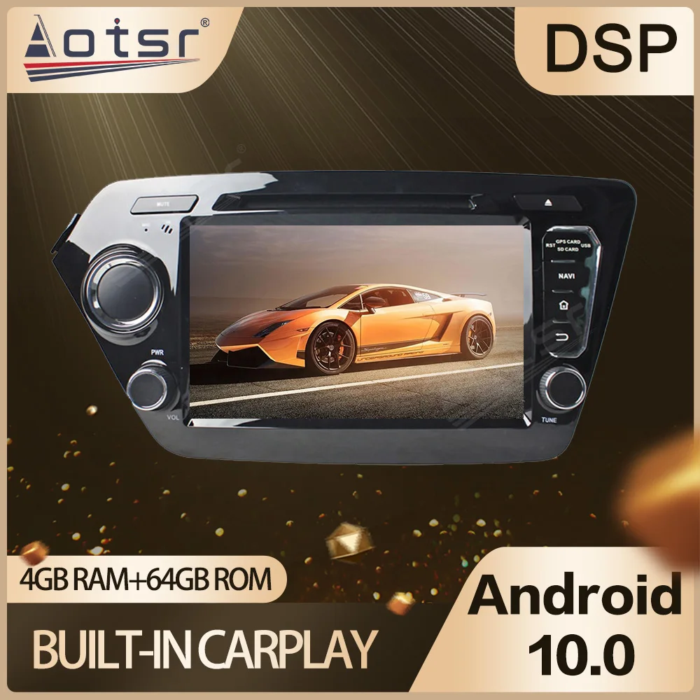 Автомобильный мультимедийный плеер с GPS навигацией Android 10 0 для KIA RIO 3 и 4 K2 2011 2017