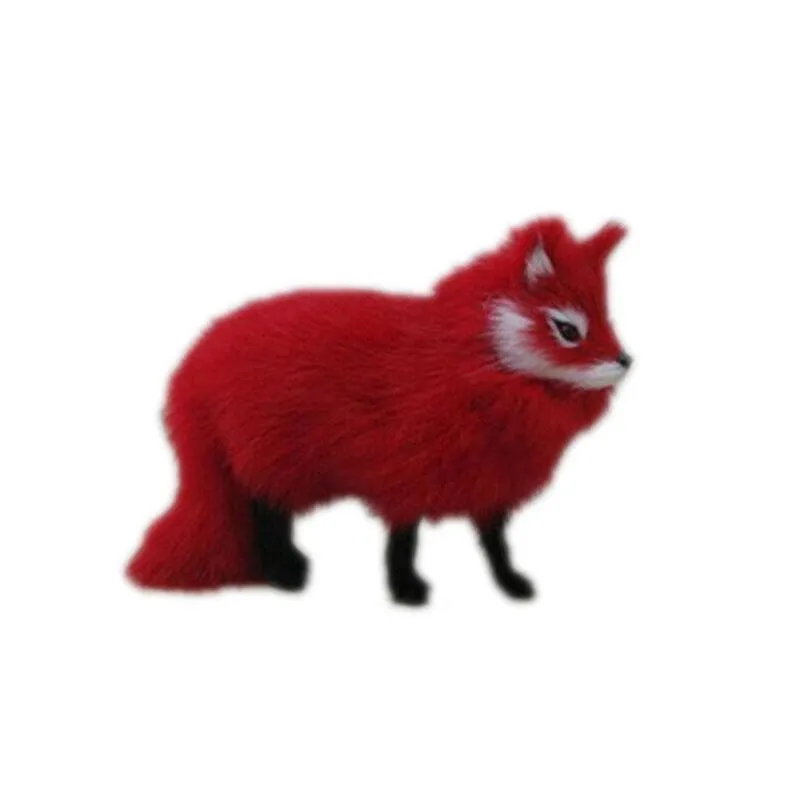 

Simulation Animal Foxes Plush Toy Doll Realistic Stuffed Kids Soft Handcrafted Animal Toy Pet Fox Sitting Home Decoration