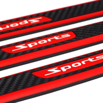 

4x Carbon Fiber Car Door Scuff Plate Sill Cover Panel Step Protector Accessories Scratch Resistant
