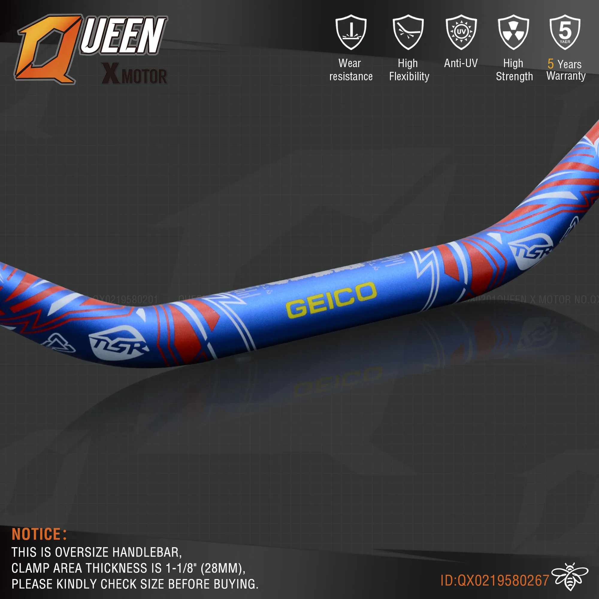 Серая алюминиевая 28 мм 1-1/" Руль для moto rcycle moto MX CR CRF CRM XR YZ YZF WR WRF DR DRX RM РМЗ EX 85 125 200 250 400 650