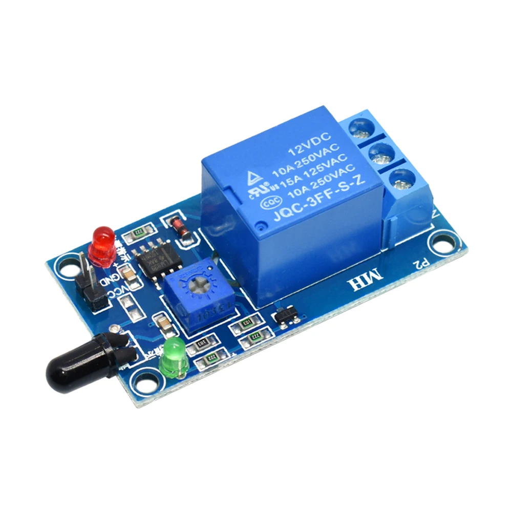 Infrarouge Détecteur d'incendie Flame Détection Capteur Relais Module 5V/12V ES IR Infrarouge Détecteur d'incendie Flame Détection Capteur Relais Module 5V/12V ES IR