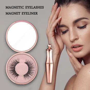 

Magnetic Lashes False Eyelashes 3D Handmade Mink Reusable Magnet False Eyelashes Triple Natural Soft Magnet Eyelashes Not a suit