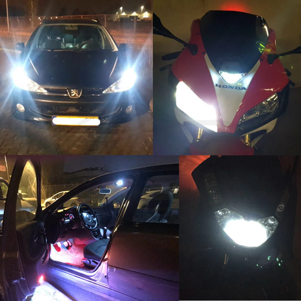 Hviero T10 20SMD 1206 White Car Wedge Light Auto LED 3020 W5W 194 168 Truck Trailer RV License Plate Clearance Lamp Reading Bulb 12v