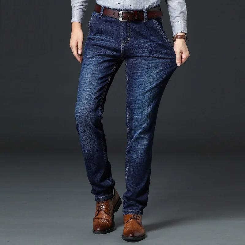 

2020 Autumn Winter Cargo Jeans Men Casual Denim Biker Jeans Military Style Stretch Multi Pockets Men's Clothes