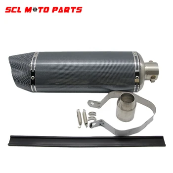

ALconstar-Racing Motorcycle 51mm Universal Exhaust Muffle Pipe Scooter GY6 CBR CBR125 CBR250 CB400 CB600 YZF FZ400 Z750 YZF600