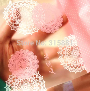 

Frosted Translucence Pink Lace Open Top Food Wrap Bags 100pcs/lot