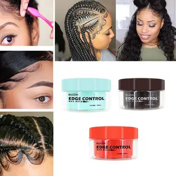 

Men Female Refreshing Hair Oil Wax Cream Edge Control Hair Styling Cream Broken Hair Finishing Anti-Frizz Hair Fixative Gel TSLM