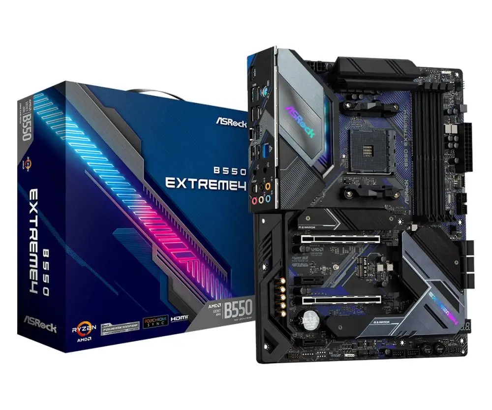 Плата материнская asrock b550 extreme4 am4 amd atx box | Компьютеры и офис