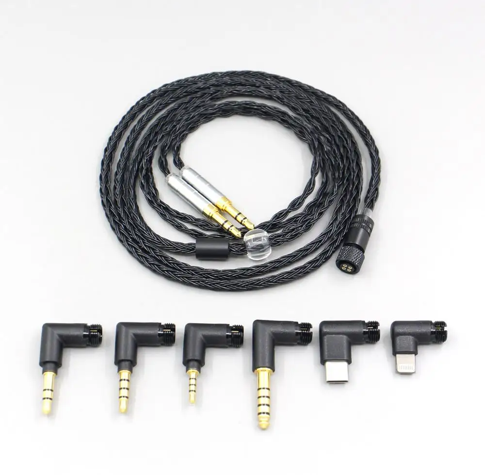 16 Core Black OCC Awesome All In 1 Plug Earphone Cable For Onkyo A800 Headphone 3 5mm Pin LN006983