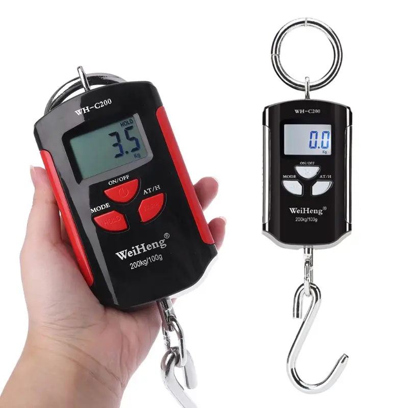 200 кг 400lb подвесные мини-весы сверхмощный Цифровой Висячие весы LCD w/Подсветка