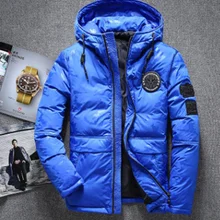 Модный мужской пуховик, зимний высококачественный теплый приталенный пуховик с капюшоном/мужской Камуфляжный стиль, приталенное пальто для отдыха