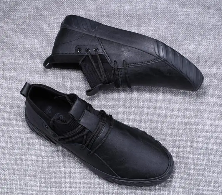 autumn new fashion street cool men lace up leather casual shoes man trend shoes man loafers