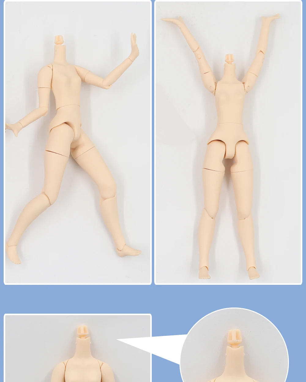 Neo Blythe Jointed Azone Doll Body with Tilt & Steady Neck 2