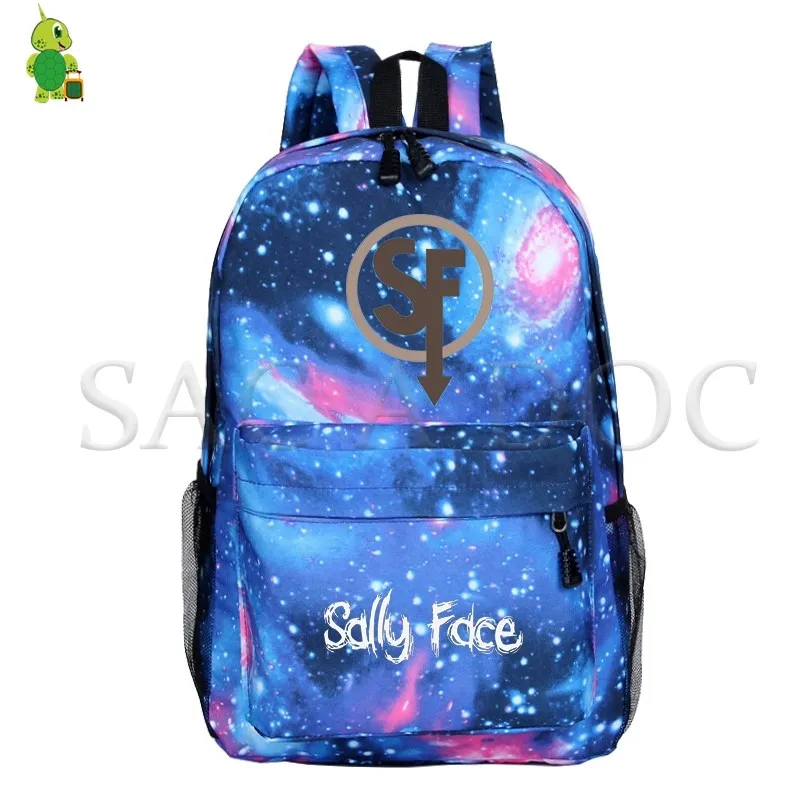 15 Sally Face Mochila рюкзак с рисунком галактики пространства для подростков, школьные сумки для женщин и мужчин, рюкзак для ноутбука, рюкзак для путешествий, детские сумки для книг - Цвет: 15