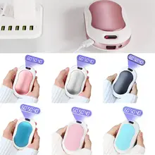 USB ручные обогреватели 3 уровня Температура Дисплей грелки с 10000 мАч Внешний аккумулятор двухсторонняя нагревательная ручной протектор