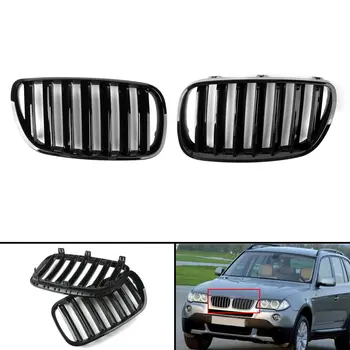 

For BMW E83 2007 2008 2009 2010 Decoration Car accessries Car Grill Facelift Gloss Black Front Center Kidney Grille