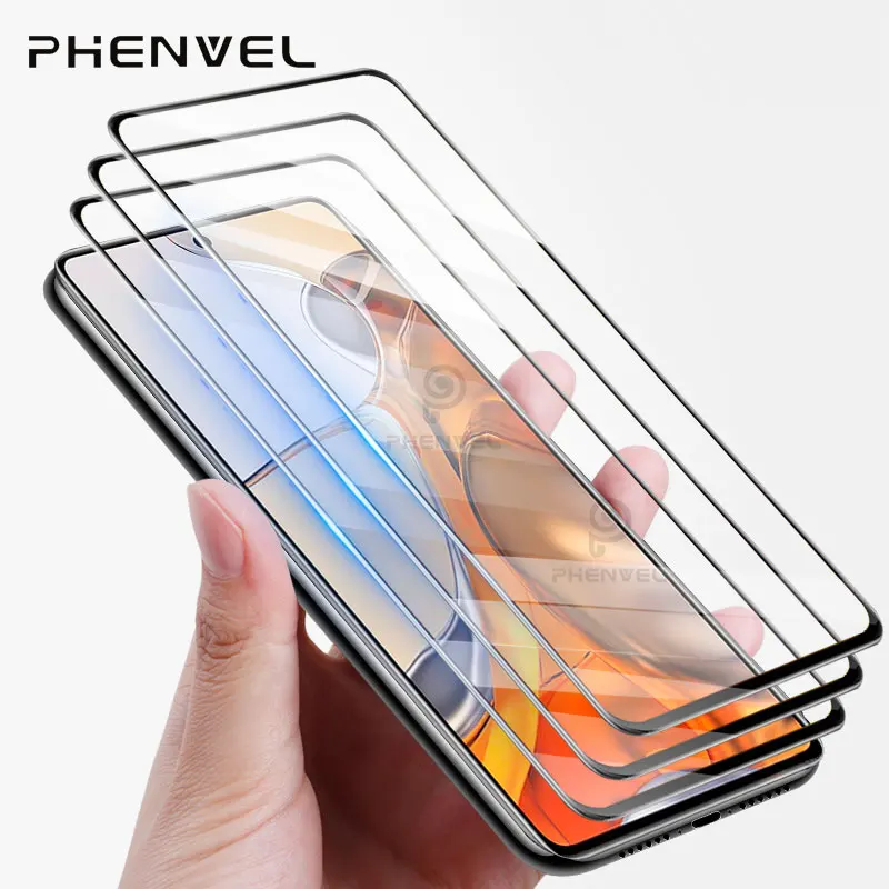 

Protective Glass For Xiaomi Mi 11T 9T 10T Pro Full Cover Screen Protector For Mi 11 Lite 9 10i 11i Oleophobic Tempered Glass