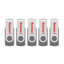 J-боксерские USB флеш-накопители 1 Гб 2 Гб Флешка 4 ГБ 8 ГБ металлическая Флешка с поворотным шарниром 16 ГБ 32 ГБ USB 2,0 карта памяти для ПК 5 шт./лот серый
