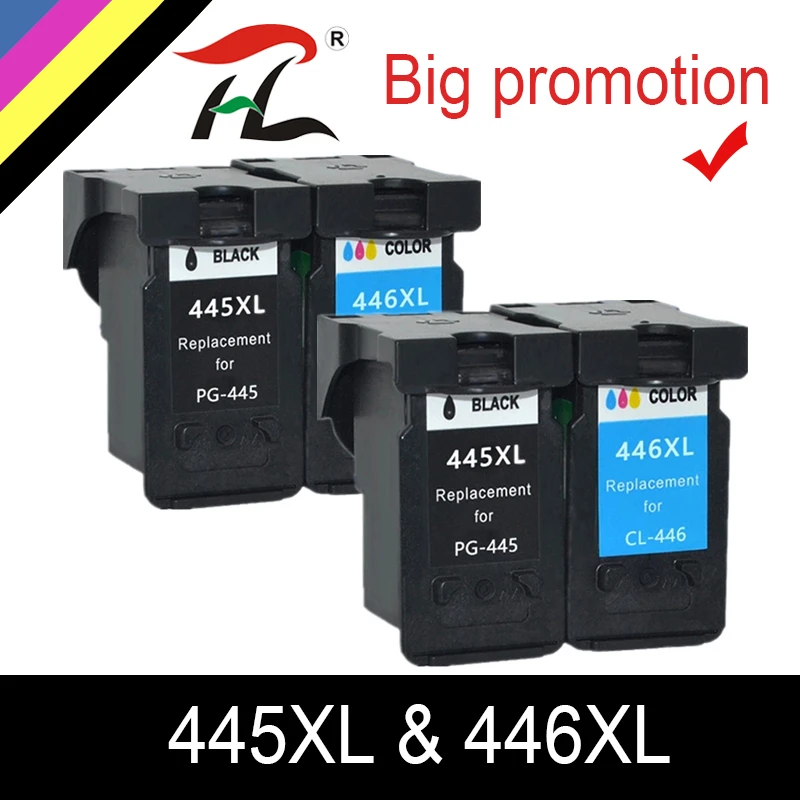 YLC совместимый с PG 445 PG445XL pg445 CL 446xl чернильный картридж для Canon PIXMA MG 2440 2540 2940 MX494