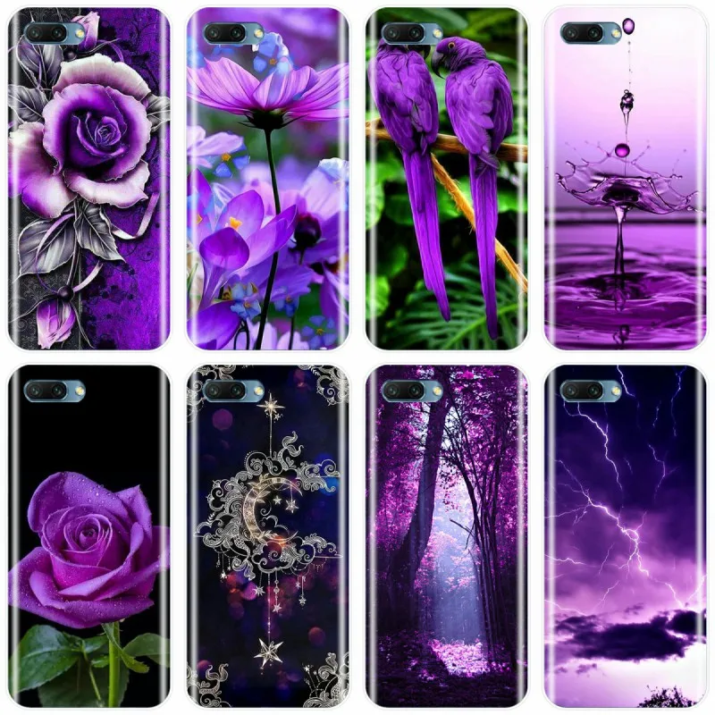 Чехол infinity on purple мягкий силиконовый чехол из ТПУ для телефона Huawei MATE 7 8 9 10 20 pro Honor