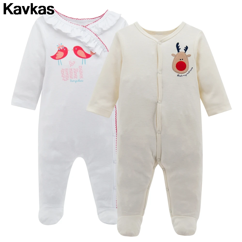 

Kavkas 100% cotton 2 pcs/set Baby Rompers Spring Baby Boy Clothes New Born Boy Clothes Baby Girl Clothing