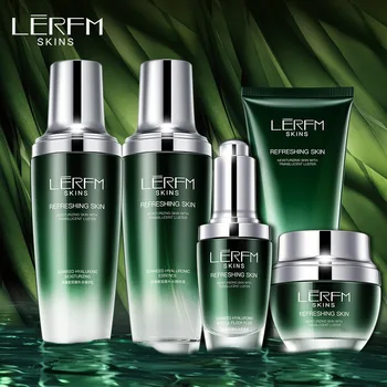 

LERFM Deep Seaweed Hyaluronic Acid Hydrating 5-piece Skin Care Series Kit Moisturizing Gift Restore Tender Tightness Women Cream