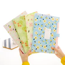 4 цвета офисные канцелярские папки для файлов Kawaii пластиковые папки держатель для документов сумка органайзер многофункциональная 5 сетка для хранения