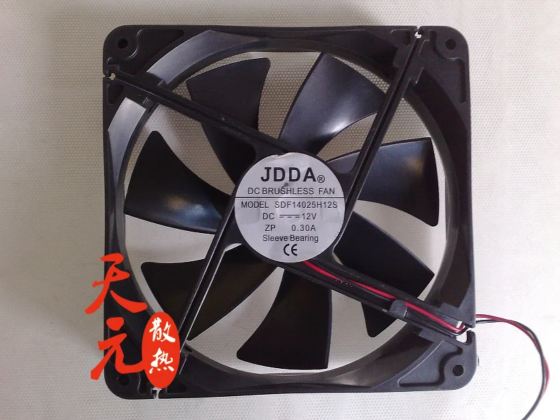 

JDDA SDF14025H12S DC 12V 0.30A 140x140x25mm 2-Wire Server Cooling Fan