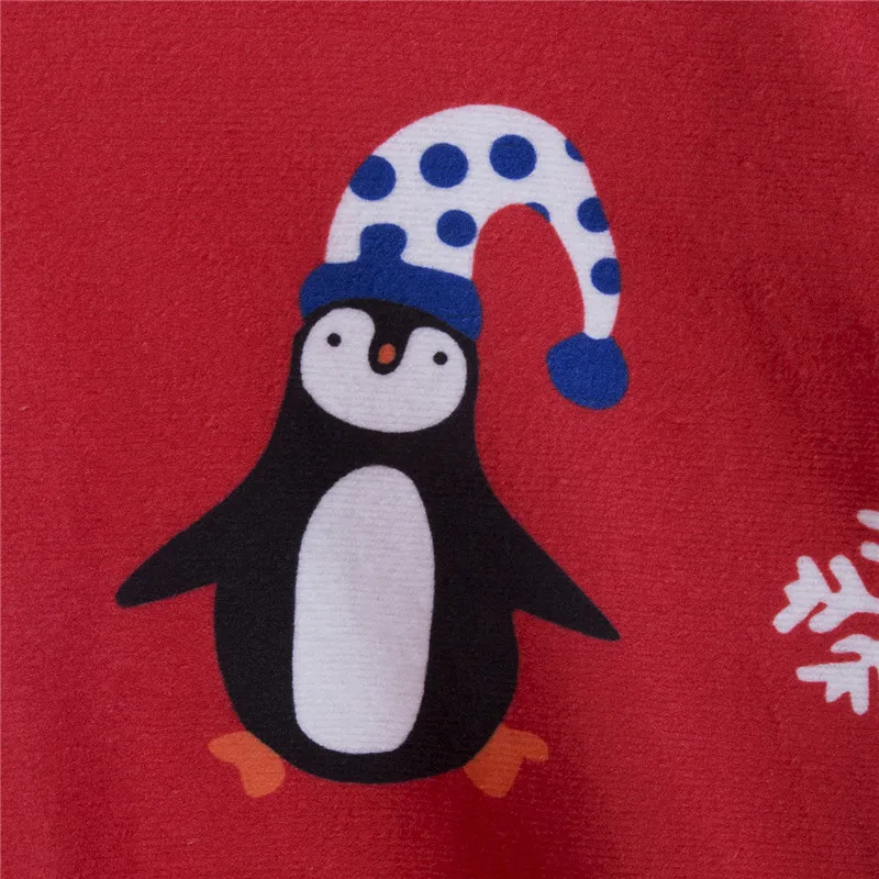 Комплект одинаковых пижам для всей семьи с рисунком пингвина для женщин, мужчин и детей на Рождество