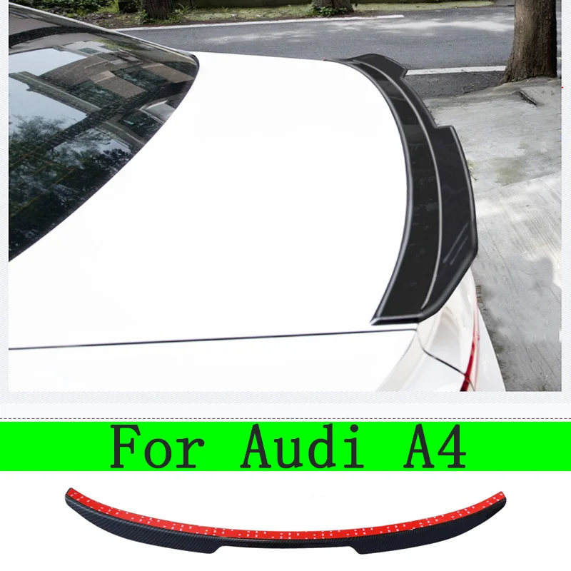 Глянцевый черный стильный задний спойлер Maxton из углеродного волокна для Audi A4 2012