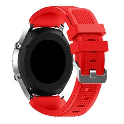 22mm Sport Silicone Strap - Soft & Durable Watchband Replacement for OnePlus Watch 46mm (Red)