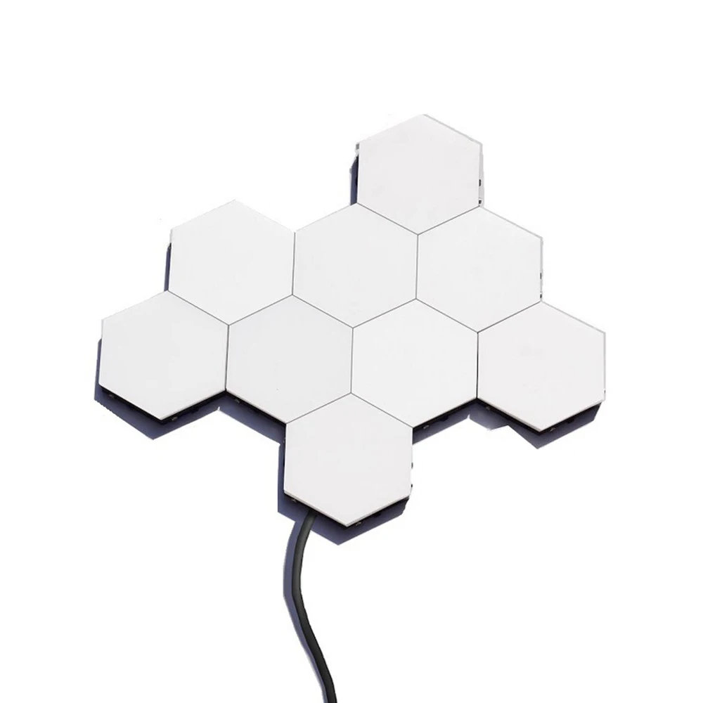 led duvar isik diy yaratici altigen kuantum lamba petek induksiyon duvar lambasi dokunmatik sensor isik kombinasyonu indor dekoratif led indoor wall lamps aliexpress