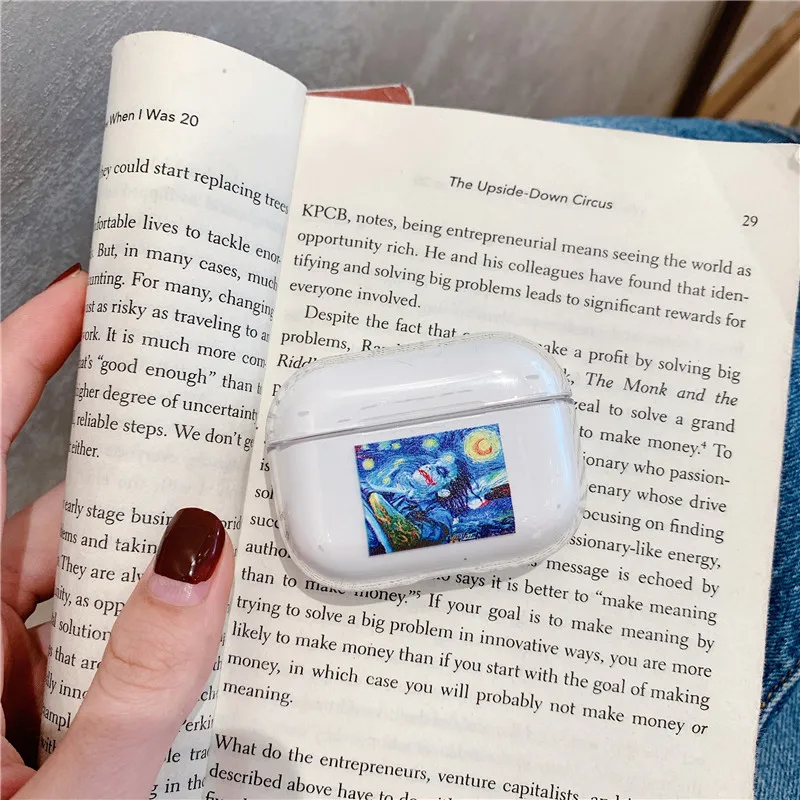 for AirPods Pro 03 Забавный художественный портретный чехол для Apple Airpods Pro Чехол прозрачный милый Жесткий Чехол для Airpods 3 для Airpods Pro Eadphone Funda - Цвет: for AirPods Pro 03