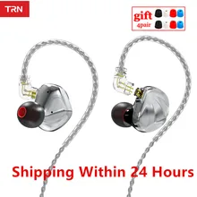 Écouteurs intra auriculaires hybrides TRN VX 6BA + 1DD, casque découte HIFI en métal, avec câble à 2 broches, TRN BA8 BA5 V90 AS16 ZSX C10 PRO C12 