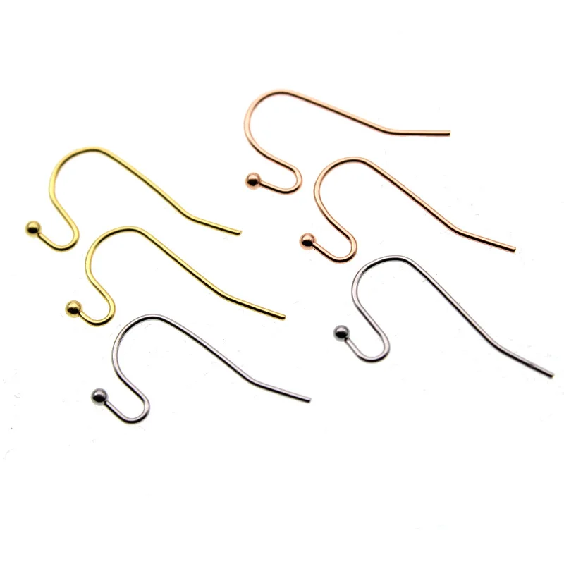 

50Pcs 12x21mm Stainless Steel Ball Head Beads Earring Hook Ear Wires for Jewelry Findings Dangle Earrings DIY Jewelry Making