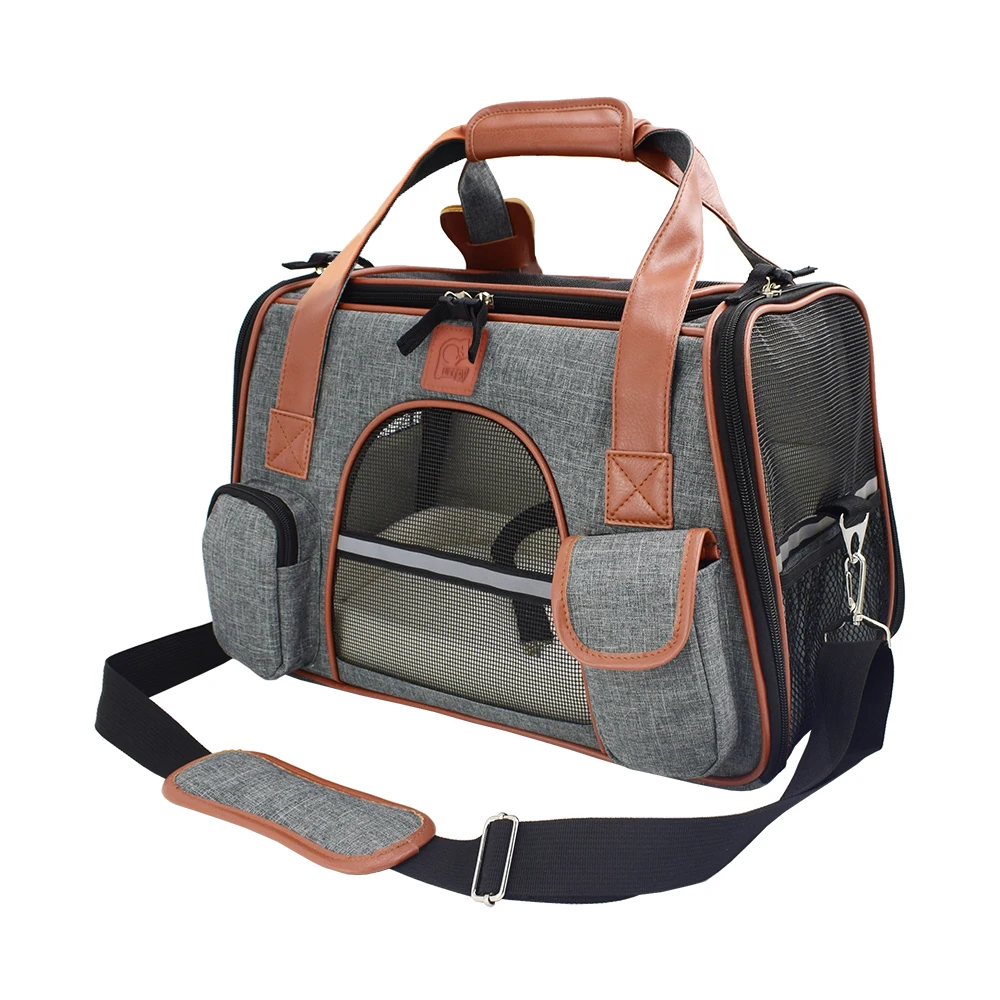 Ceny Torba dla zwierząt domowych dla kotów szary czerwony róża torba podróżna transportu przenośny nośnik oddychające dla małych psów i kotów