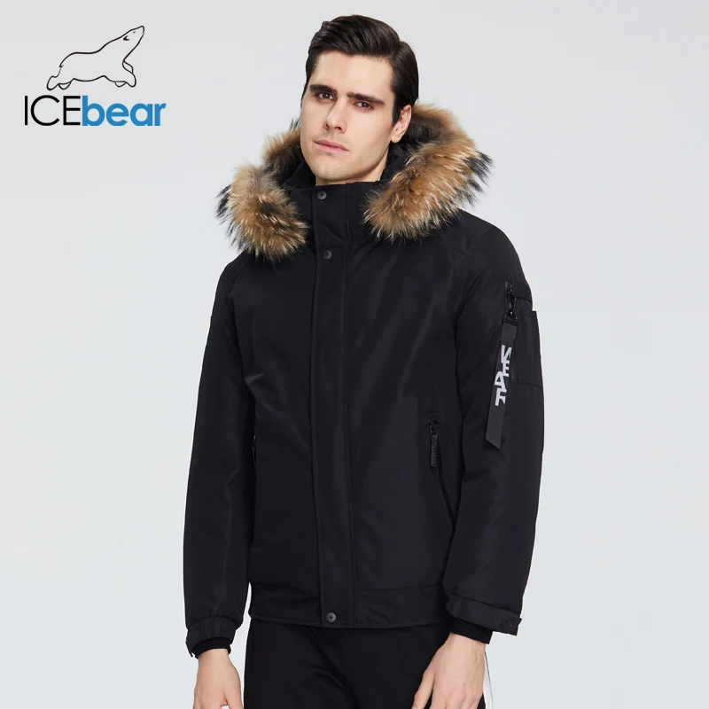 ICEbear 2019 новое зимнее Мужское пальто модная мужская одежда куртка с капюшоном