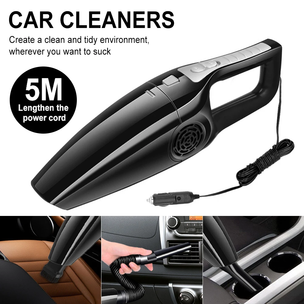 Мощный автомобильный пылесос Мощное всасывание 12 В Портативный Ручной для сухой