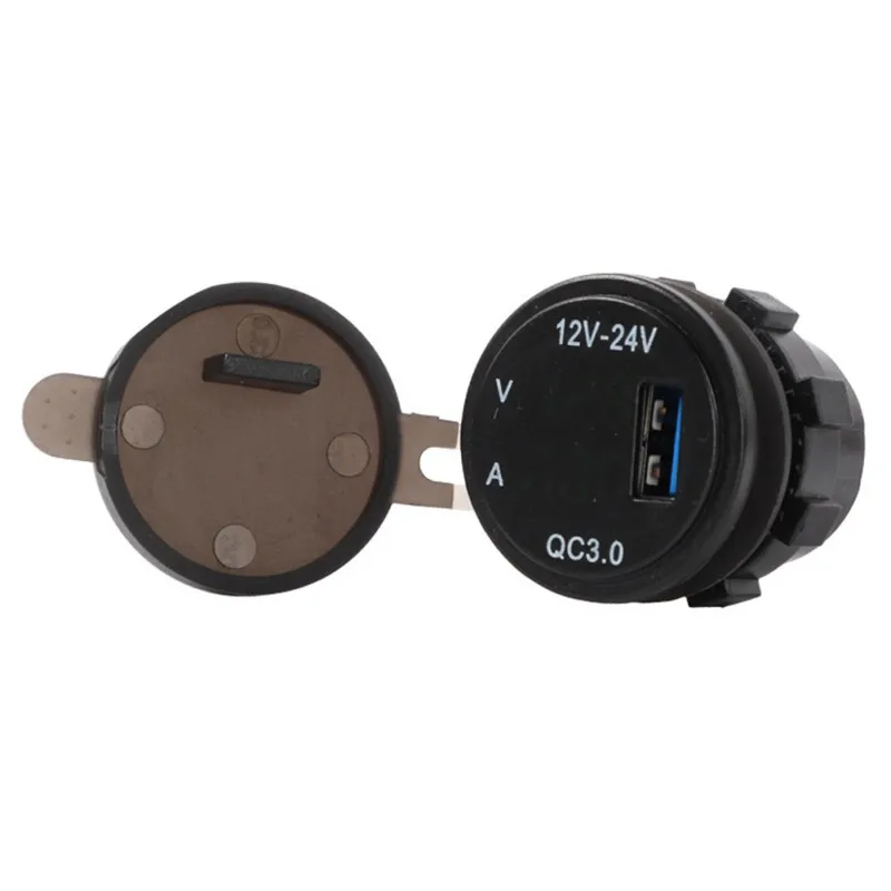 3 в 1 QC 3,0 USB зарядное устройство розетка зарядное устройство светодиодный цифровой дисплей Универсальный 5 в 3 А для автомобиля Аксессуары для мотоцикла и автомобиля